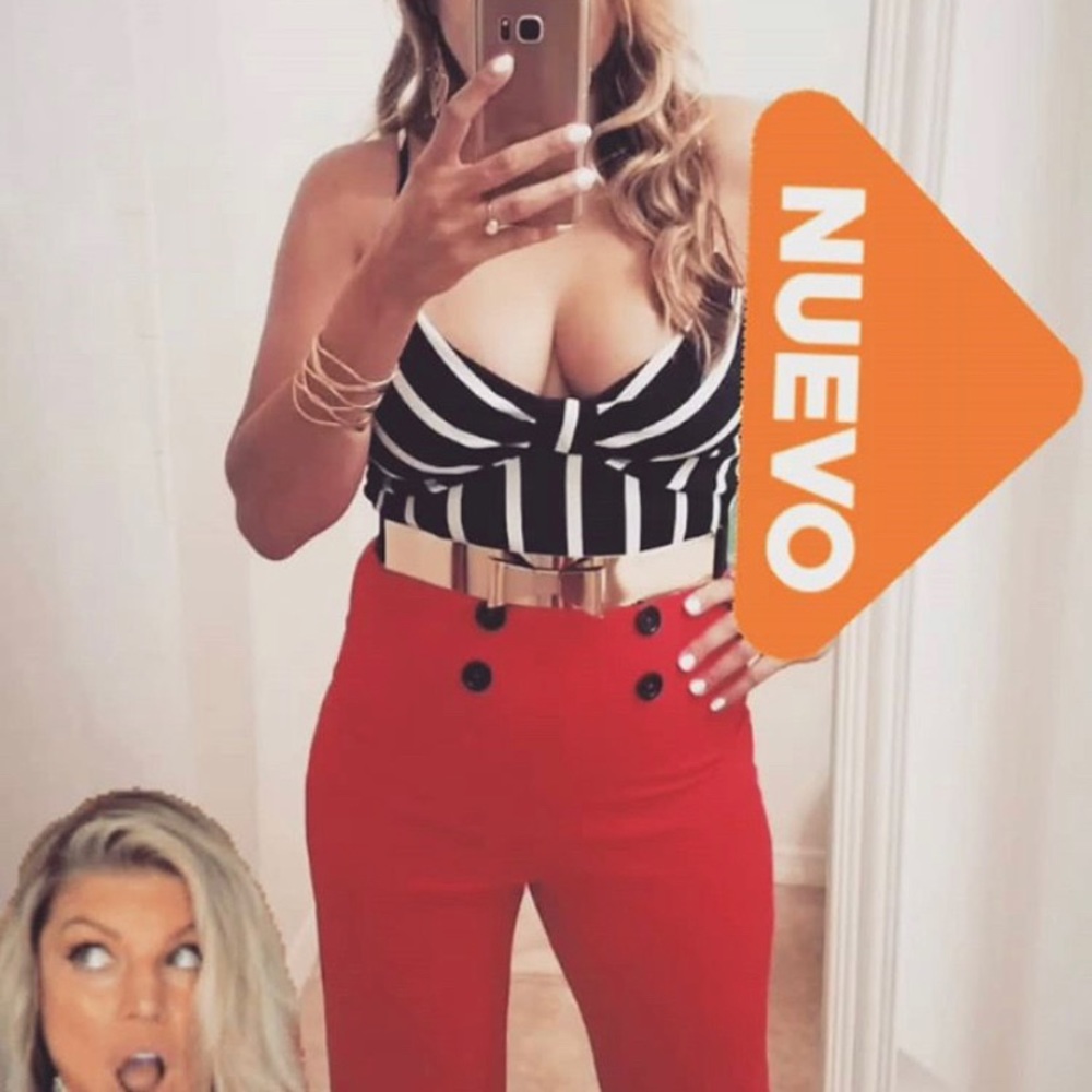 Jumpsuit- red-white - black- New